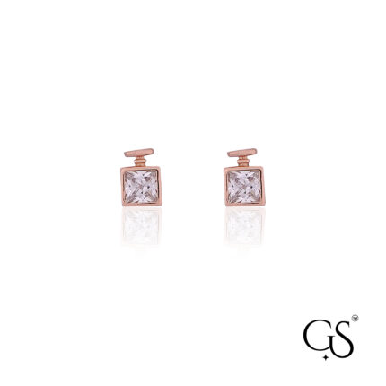 Unique Rose Gold Perfume Bottle Stud 925 💎