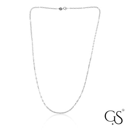 Silver Blade Oval Link Chain