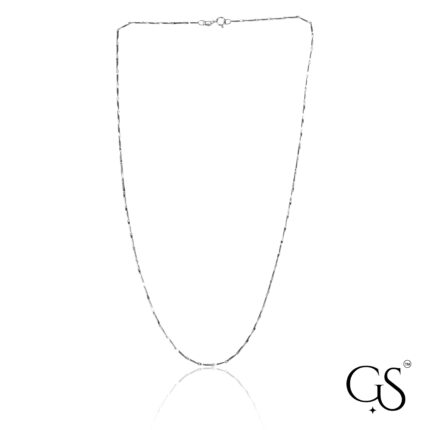 Sterling Silver Box Bar Chain 925