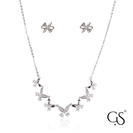 Butterfly Blossom Sterling Silver Jewelry Set 925