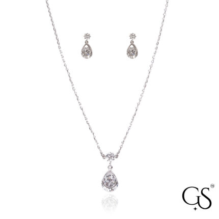 💧 Classic Teardrop Drop Sterling Silver Set